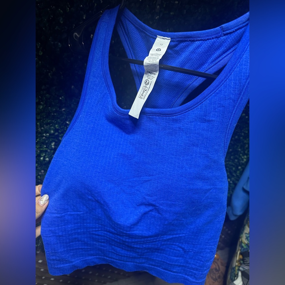 lululemon athletica Blue Tank Top